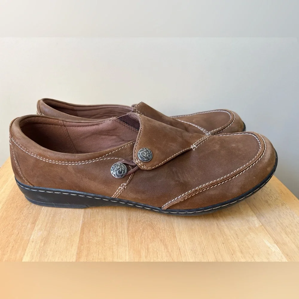 Clarks leather loafers - brown, excellent condition - Picture 6 of 7